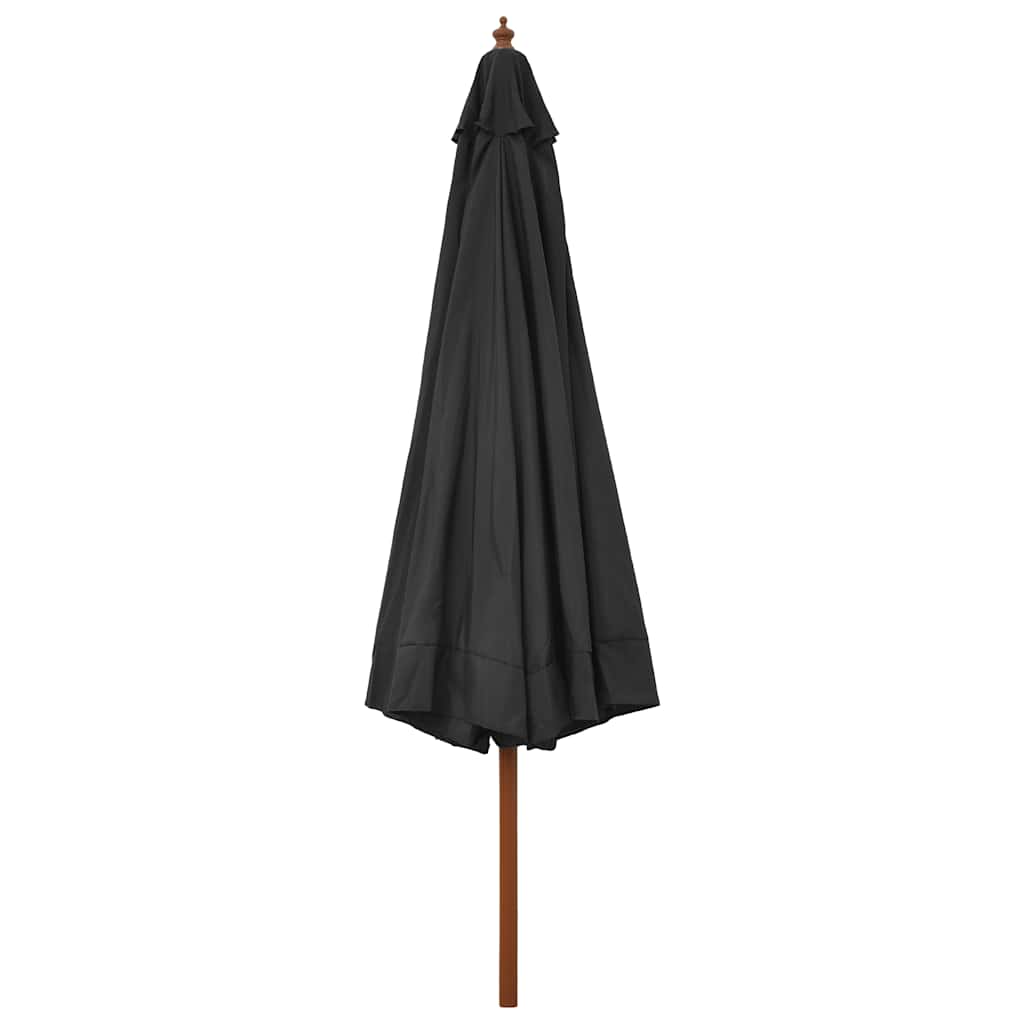 vidaXL Sonnenschirm mit Holzmast 330 cm Anthrazit