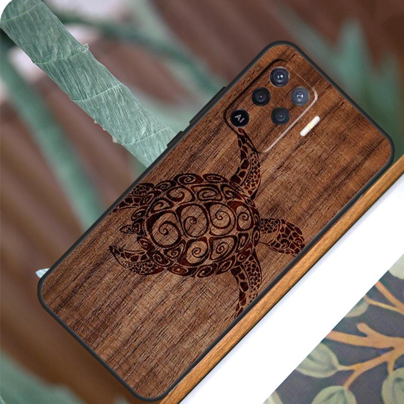 Чехол с рисунком 'Дерево Черепахи' для OPPO A17 A16 A15 A79 A58 A78 A98 A74 A94 A77 A5 A9 A96 A76 A52 A72 A53S A54S A57S