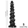 Super Large Threaded Masturbator Black PVC Butt Plug Dildo Anal Fisting Sex Toy Realistic Penis Big Dick