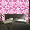 Hippie background wallpaper powder pink, white and purple 50x1000