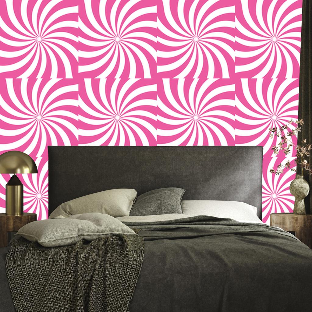 Hippie background wallpaper powder pink, white and purple 50x1000