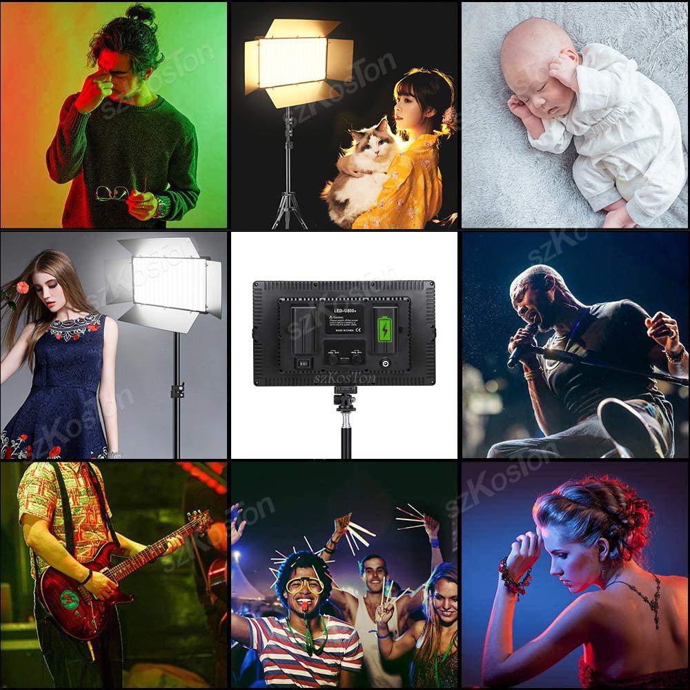 Комплекты светодиодного освещения RGB для видеосъемки, лампа для фотосъемки с 78-дюймовой стойкой, аккумулятор 8800 мАч, 3200–5600 К для съемки фотографий на YouTube