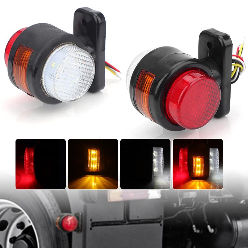 Dual face Truck Trailer LED Side Marker Indicators Light Clearance Rear tail lamp 12V 24V for RV Van For Volvo truck For Scania