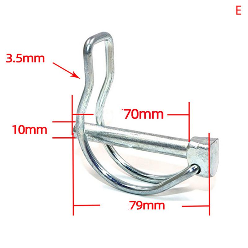 D-образный штифт M4.5 M6 M8 предохранительный штифт велосипедная коляска грузовой лодка сцепной крюк зажим пружинный штифт двухлинейный стопорный штифт ушной штифт