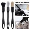 3PCS Car Detailing Brush Super Soft Auto Interior Detail Brush With Synthetic Bristles Car Dash Duster Brush Accessories