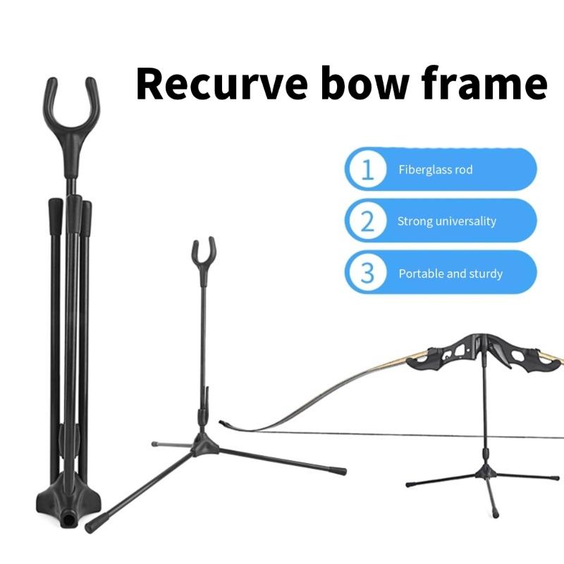 Hunting Recurve Bows Stand Removable Recurve Bows Support Stand Portable Folding Bows Holder for Hunting Outdoor Sports
