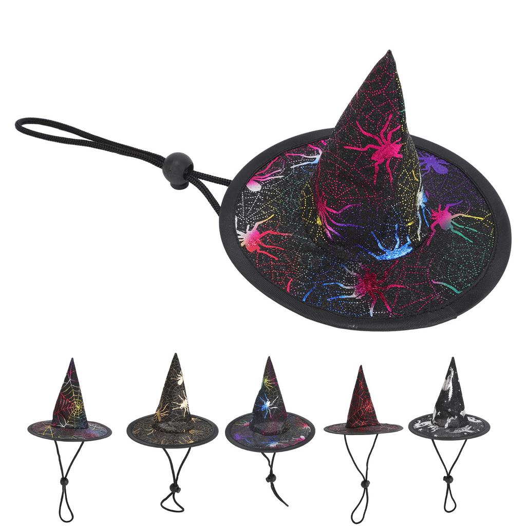 Шляпы для маленьких собак на Хэллоуин со стальным кольцом, милые модные шляпы для вечеринки на Хэллоуин для домашних животных среднего размера