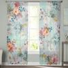 Прозрачные шторы с абстрактным цветочным фоном, вуаль для спальни, занавеска для гостиной, окна, прозрачные шторы для кухни, тюлевые шторы