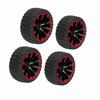 4pcs Set Tires Rubber Tyre Racing Off Road Vehicle Wheel Rim for RC 1:10 Car Part
