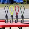 5Pcs Tent Elastic Rope Cord Hook Versatile Outdoor Camping Canopy Tarp Tent Fixing Cord String Carabiner Hooks Accessories