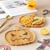 Halloween Wooden Tray: Creative Party Fruit Bowl & Dinner Plate for Festive Decor