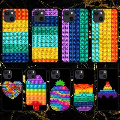 Чехол для телефона RUICHI Pop Fidget Reliver Stress Toys Rainbow для iPhone 11 12 Mini 13 Pro XS Max X 8 7 6s Plus 5 SE XR Shell