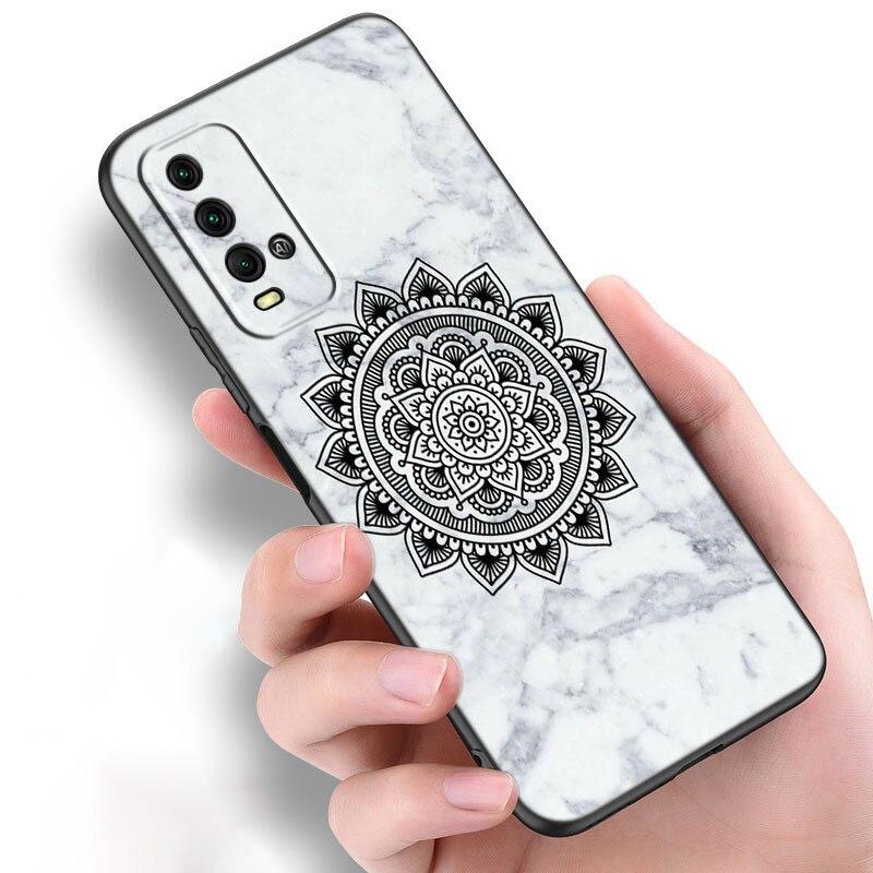 Vintage Indian Floral Henna Mandala Yoga Ethnic Case For Xiaomi Redmi Note 10 9 Pro Max 10S 10T 9A 9C 9S 9T 8A 8T 8 7 Pro Cover
