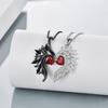 45293 Pcs Couple Decor Wing Love Shape Rhinestone Necklaces Symbolization Demon Angel Matching Necklace Valentines