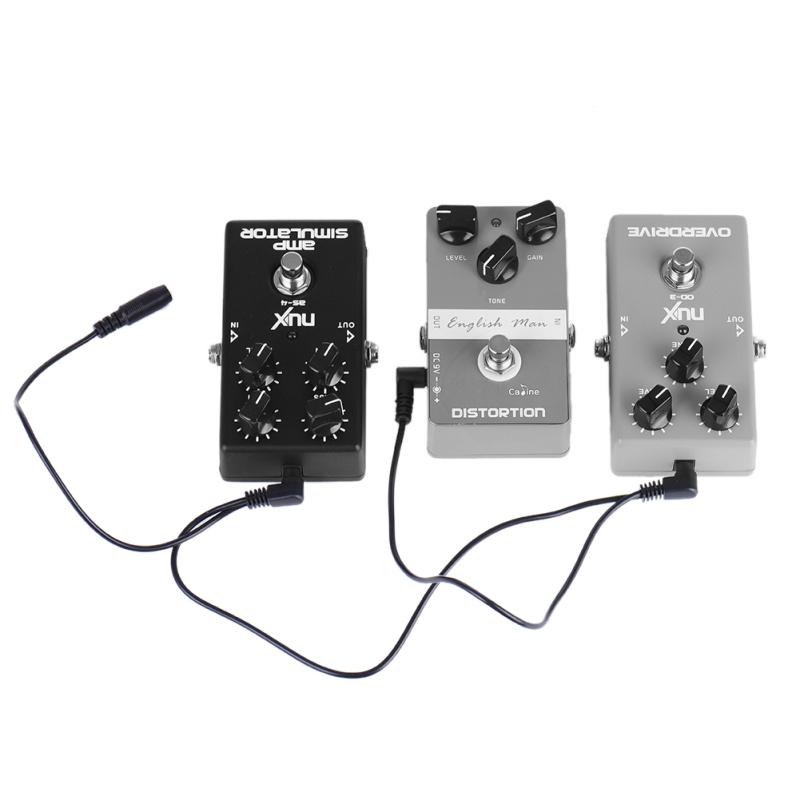 9 В постоянного тока от 1 до 3/4/5/6/8 способов, угловая вилка, кабель-адаптер гирляндной цепи, шнур питания для электрогитары