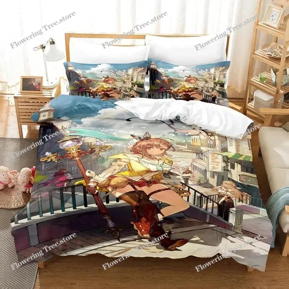 Atelier Ryza Ever Darkness & the Secret Hideout Комплект постельного белья для мальчиков и девочек, двуспальный пододеяльник, наволочка, детская кровать для взрослых