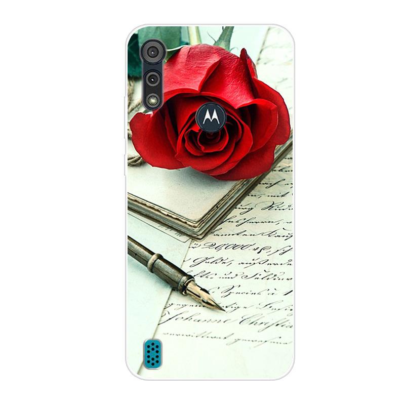 For Motorola Moto E6S 2020 Case Shockproof Soft Silicone TPU Back Cover For Moto E6S 2020 E6i Phone Cases E 6S Case Cute Cartoon