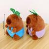 Capybara Plush Keychain Cute Bag Pendant Creative Fluffy Animals Keyring Kawaii Stuffed Doll Keychains Birthday Gift
