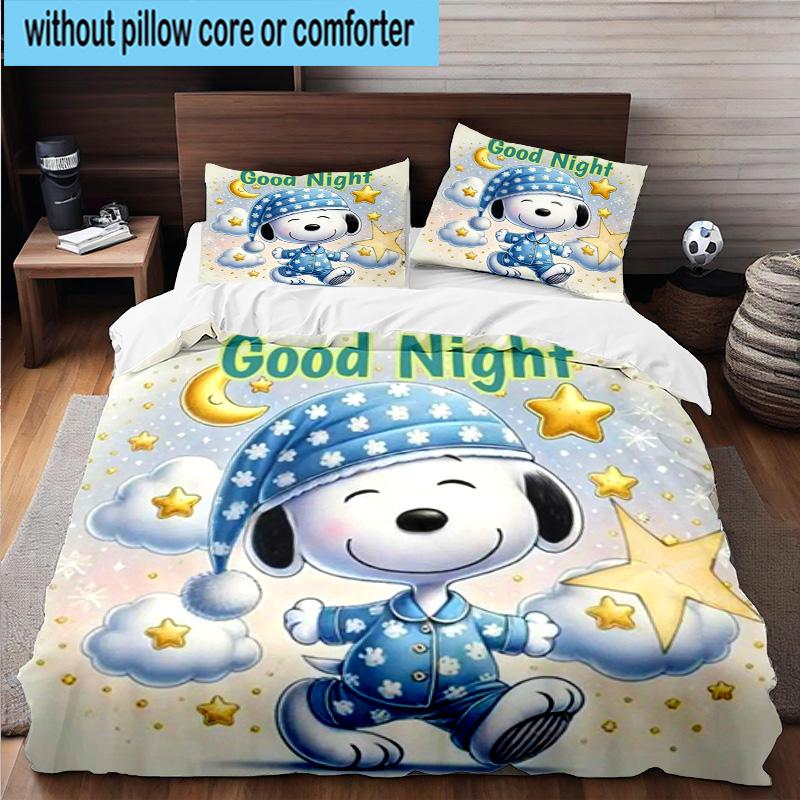 3PCS Cute Dog Sweet Dreams 3pcs Bedding,Including 3PCS Duvet Cover And 2pcs Pillowcases Perfect for Christmas,Ideal for Bedroom, Dormitory
