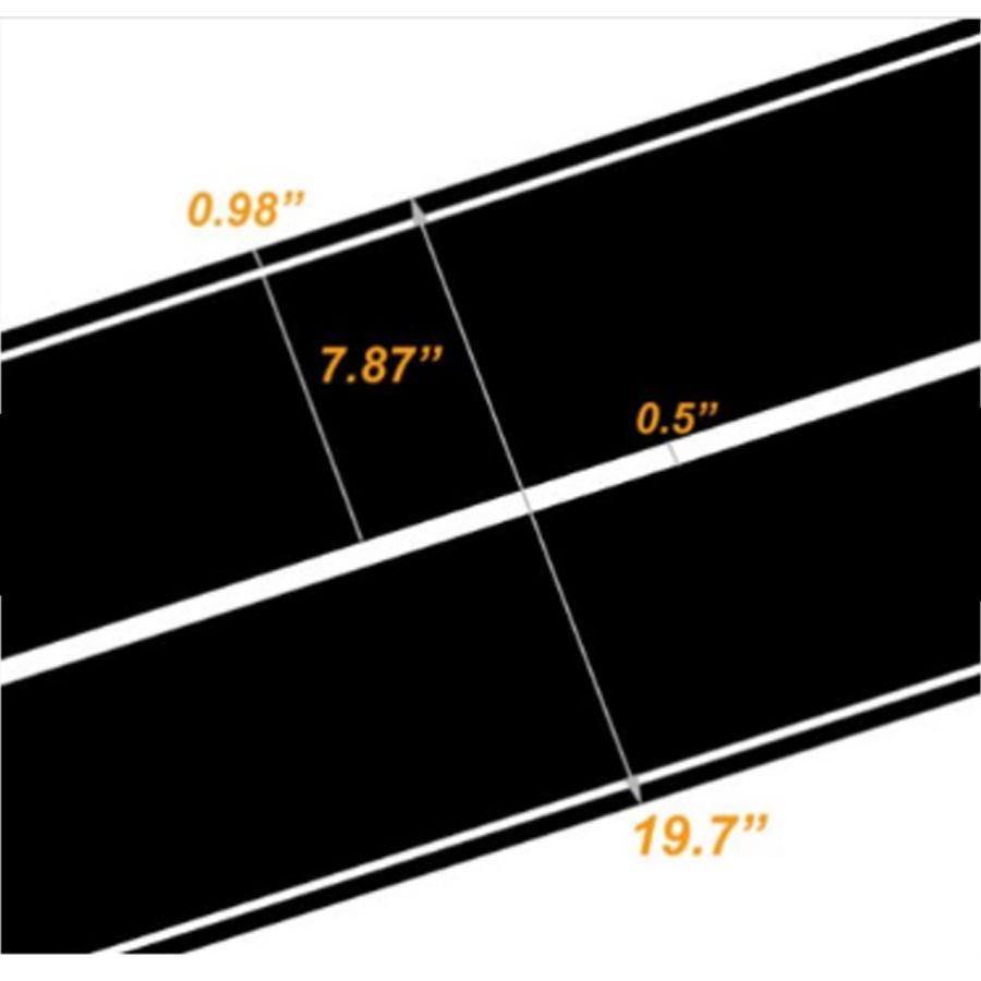 For Ford Mustang Black Rally Racing Stripes Hood Roof Trunk Decal Sticker Wrap