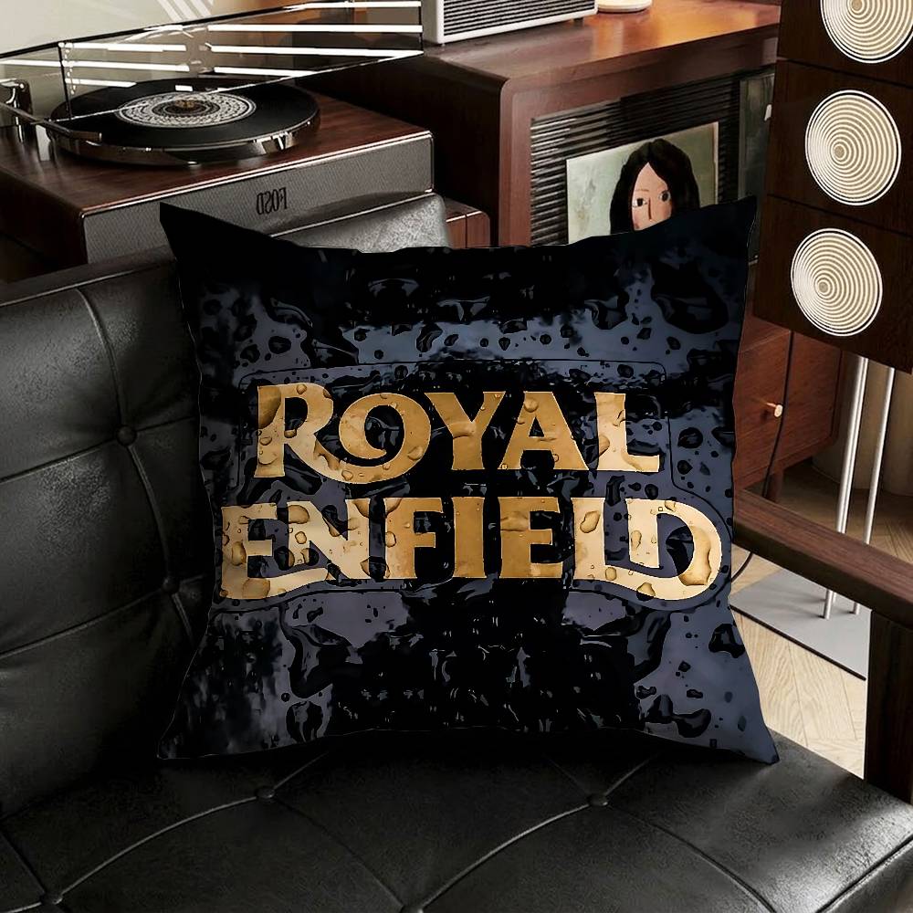 RROYALS EENFIELDS Logo Pillow Case Pillow Case Living Room Sofa Cushion Cover Suitable For Home Bedroom Room Decoration