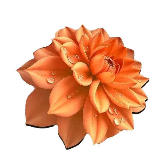 3D Цветочный Плейсмат Диатомовая Земля Абсорбирующий Обеденный Мат Термостойкий Реалистичный Цветочный Плейсмат для Обеденного Стола Кухонной Столешницы Декор Стола