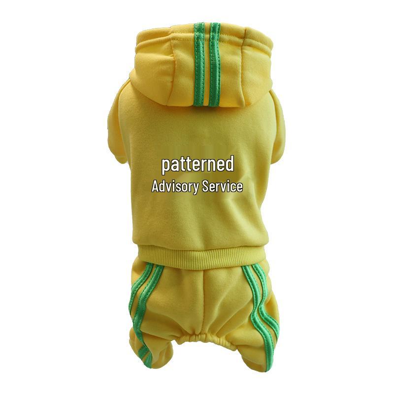 Свитер с капюшоном на четыре лапы для собак и кошек с разноцветными пуговицами - Осенне-зимняя одежда для питомцев.