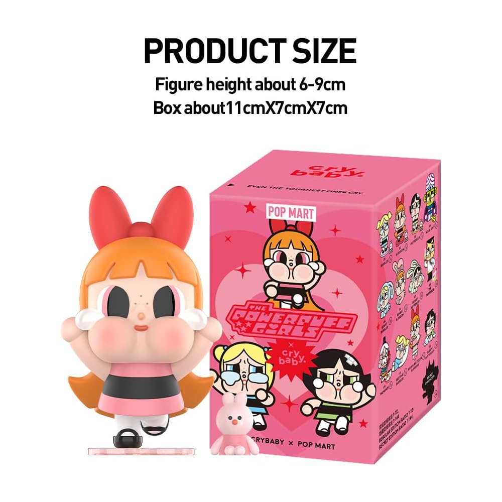 Pop Mart Crybaby Powerpuff Girls Ассорти Коробка 12 Штук Фигурки в Слепых Коробках ПВХ Игрушки
