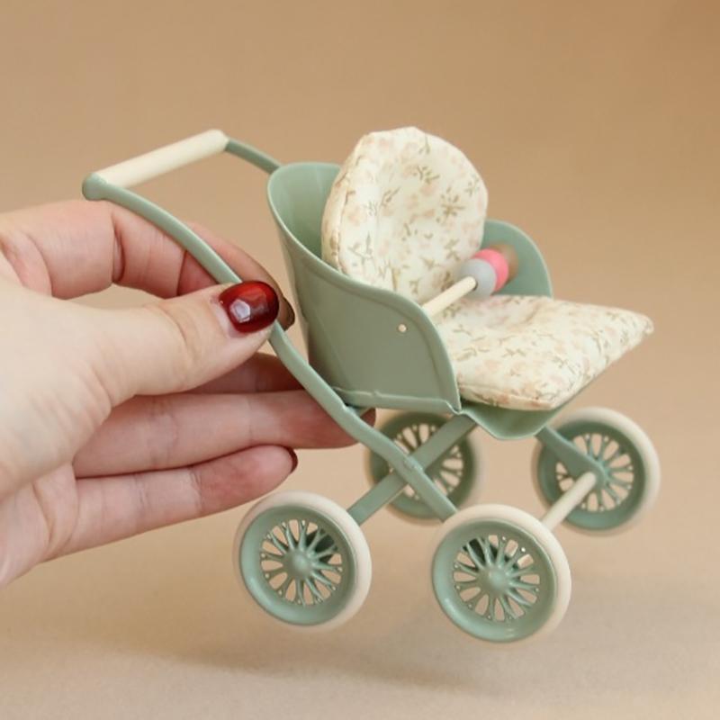 1:12 Миниатюрных Искусственных Детских Колясок, Подходящих Для Кукол Bjd Ob11, Мебель для Кукольного Дома, Домашняя Мебель, Декор