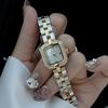 New Stainless Steel Strap Women'S Watch, Square Small Dial, Fashionable And Luxurious Women'S Watch, Stylish Quartz Wristwatch.
