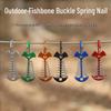 Spring Fishbone Tent Pegs: Outdoor Camping Accessories for Securing Ropes and Awnings On Ground or Deck