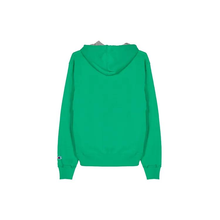 Champion Gradient Grass Stitched Logo Fleece Lined , US Version , Winter Sweatshirt Unisex Green (Unisex) Sweatshirts GF89H Y08126