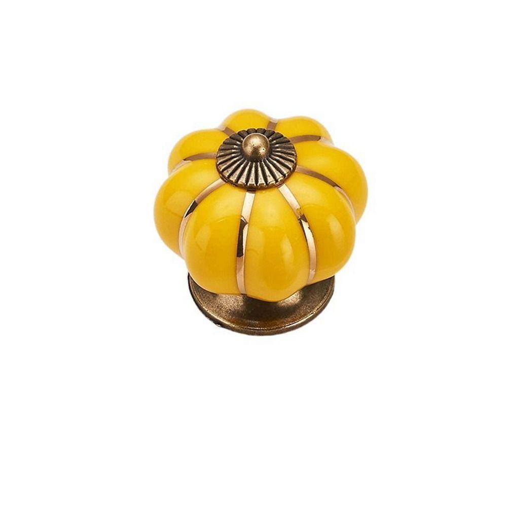 Colorful Furniture Single Hole With Screws Pumpkin Door Knob Drawer Pull Drawer Knob Door Handle