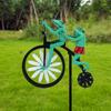 7pcs Spinning Front Wheel Garden Wind Spinner Iron Wind Spinner Frog Ornament  Housewarming