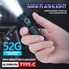 6500K Mini Flashlight High Bright P50 LED Palm Torch Type-C Usb Torch Light Child Lady Backpack Pocket Outdoor Home Work Lamp