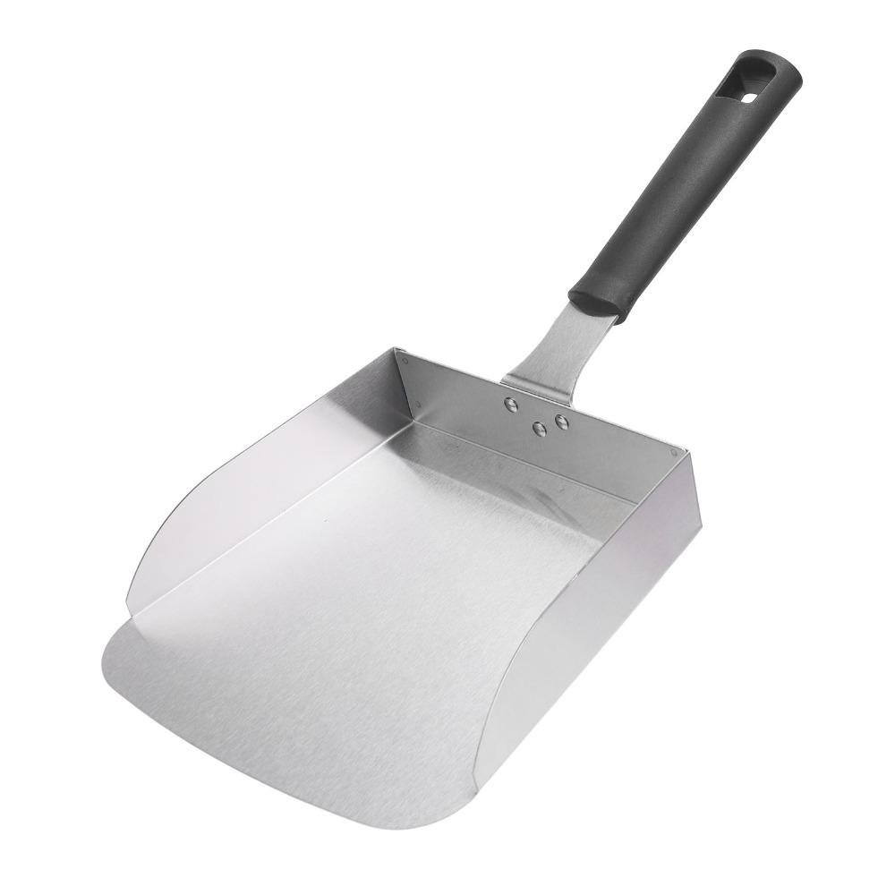 Large Food Shovel with Handle Griddle Spatula Food Mover Griddle Scoop BBQ Flat Top Grill