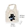 Korean Style Cartoon Animals Tote Bag Large Capacity Women's Armpit Bag Canvas Shoulder Bag  Female