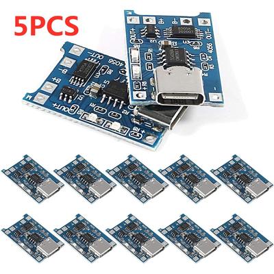 2/5 шт. Type-C Micro Mini 5V1A 18650 TP4056 литиевый аккумулятор зарядное устройство модуль зарядная плата с защитой двойные функции 1A Li-ion