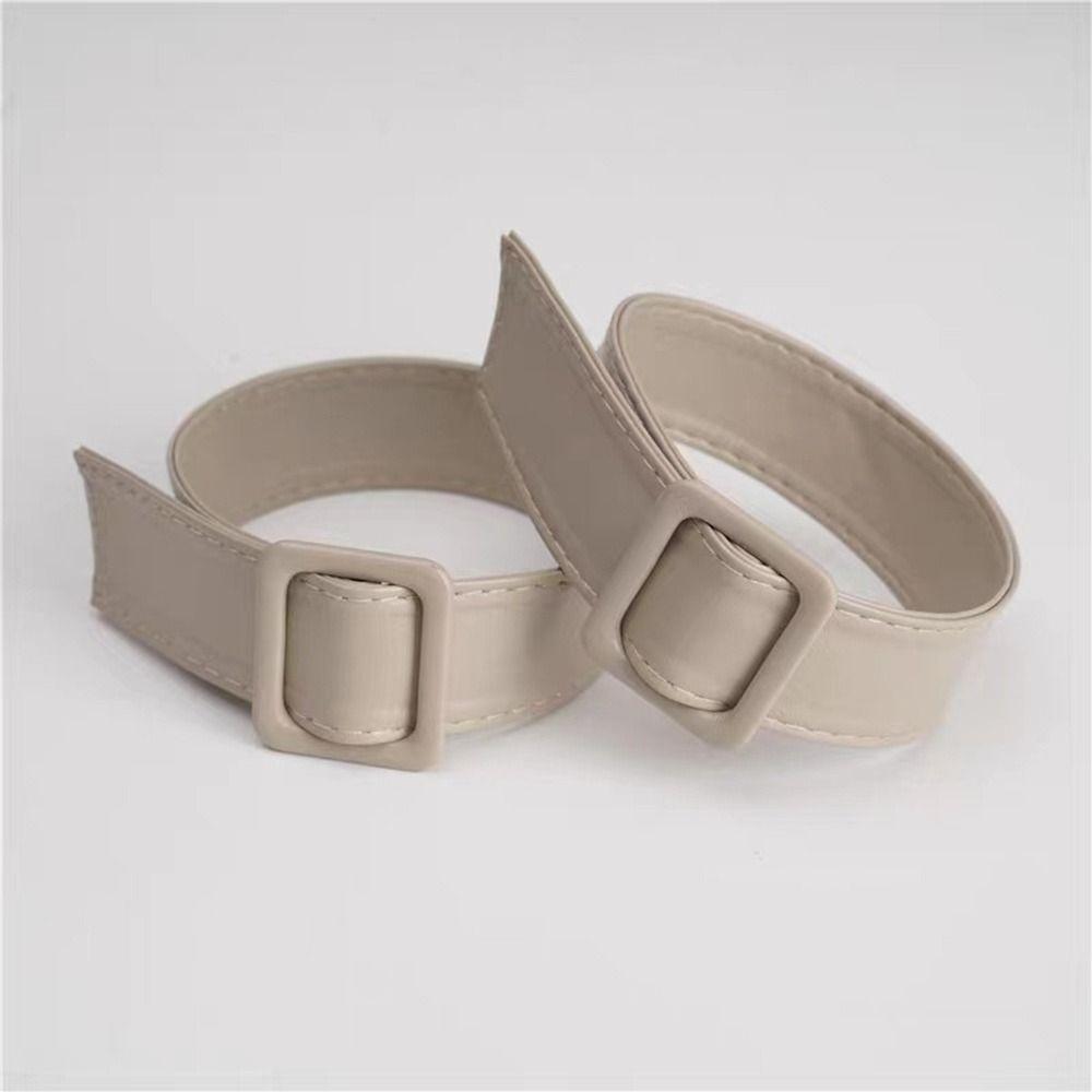 Faux Leather Cuff Bands Strap Replacement Adjustable Sleeve Garters Leather Cuff Bands  Women