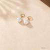 Women Bridal Jewelry Necklace Set 1Set Beaded Faux Pearls with Stud Earrings