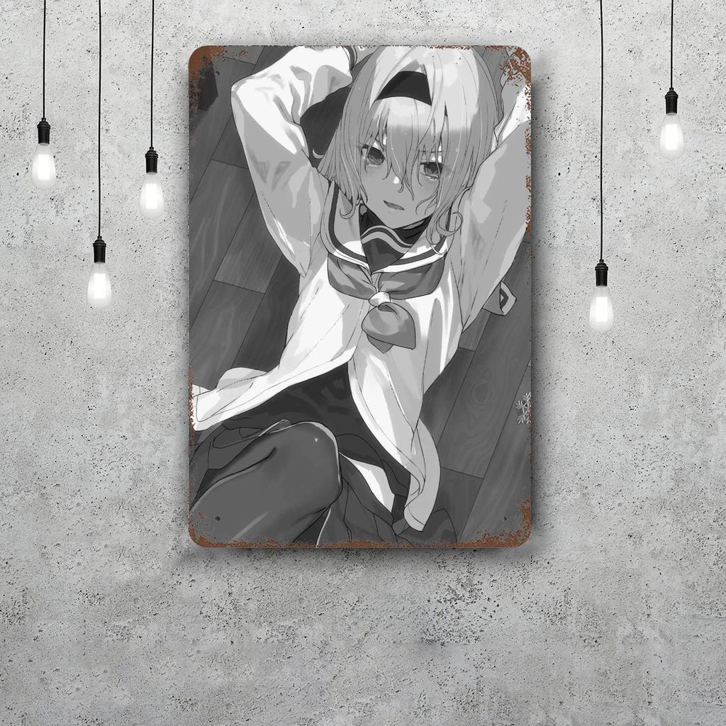Sora yori mo tooi аниме Металлические Знаки настенный декор Винтажные Жестяные Знаки Капитан Металлический Постер Декор для Бара Паба Клуба Настенное Украшение