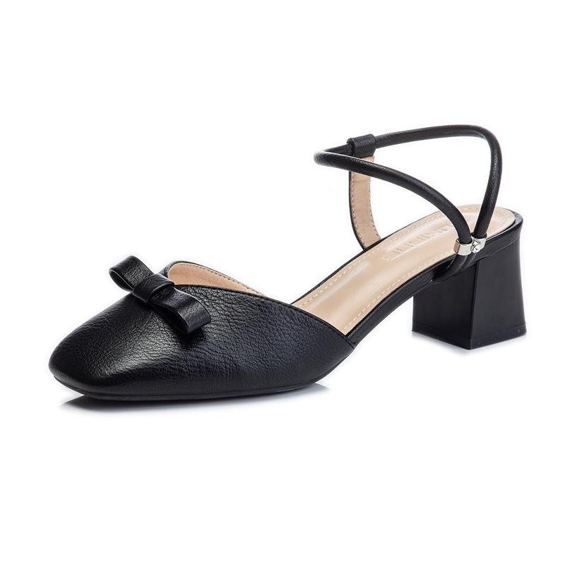 Весна и лето 2025 новые модные босоножки на толстом каблуке с сумкой на голову повседневная женская обувь 2025 прямые продажи однопедальная обувь женская прилив