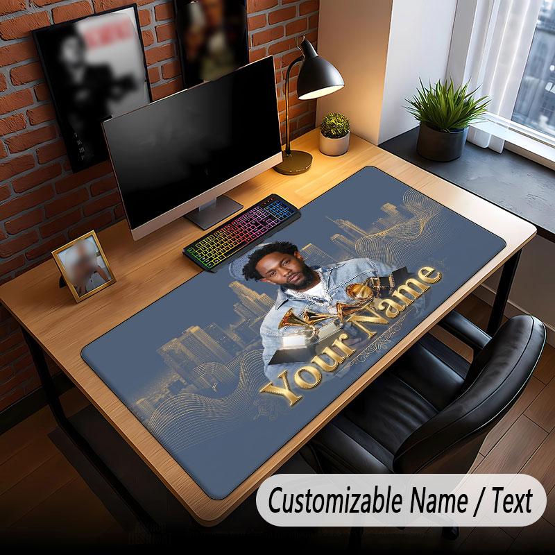 Custom Name Extended Mouse Pad,Kendrick Lamar Gaming Desk Mat For Home Office Desktop Decor