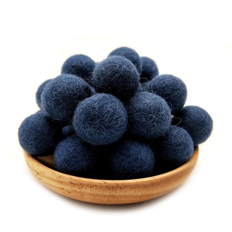 Шерстяной фетровый шар ручной работы, рождественские 10 шт., серьги, аксессуары, цветной меховой шар, сделай сам, помпоны, шар из шерстяной пряжи, 1,5 см