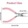 Тонкогубцы с зубцами, 4,5-дюймовые плоскогубцы для изготовления ювелирных изделий, Рукоятка с удобным захватом, Ремесленные плоскогубцы для гибки проволоки, Ремонта, Захвата предметов