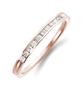 LEGAN Half Eternity Ring with Rail Size 8 In 18K Pink Gold Natural Diamond Engagement Proposal Ring for Made In Japan Setting, [10 0.1ct Diamonds]