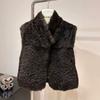 Mist velvet rabbit real rabbit fur vest women's short vest thin new Mao Mao jacket Korean version versatile warm