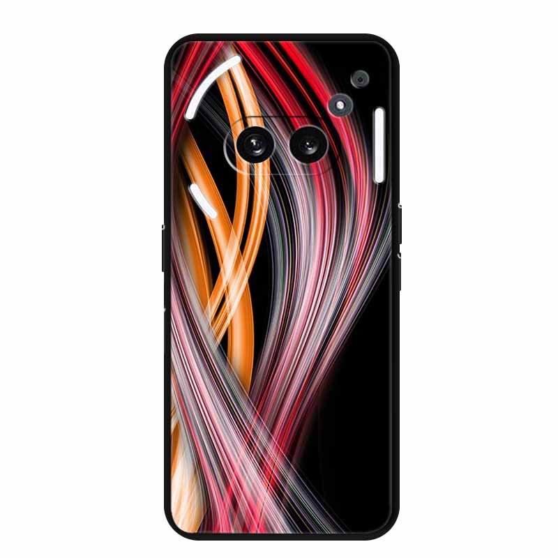 Чехол для Nothing Phone 2A 2 A Модный принт Черный силикон Мягкая задняя крышка Чехол для Nothing Phone 2a Чехол Phone2A Сумка 6.7"
