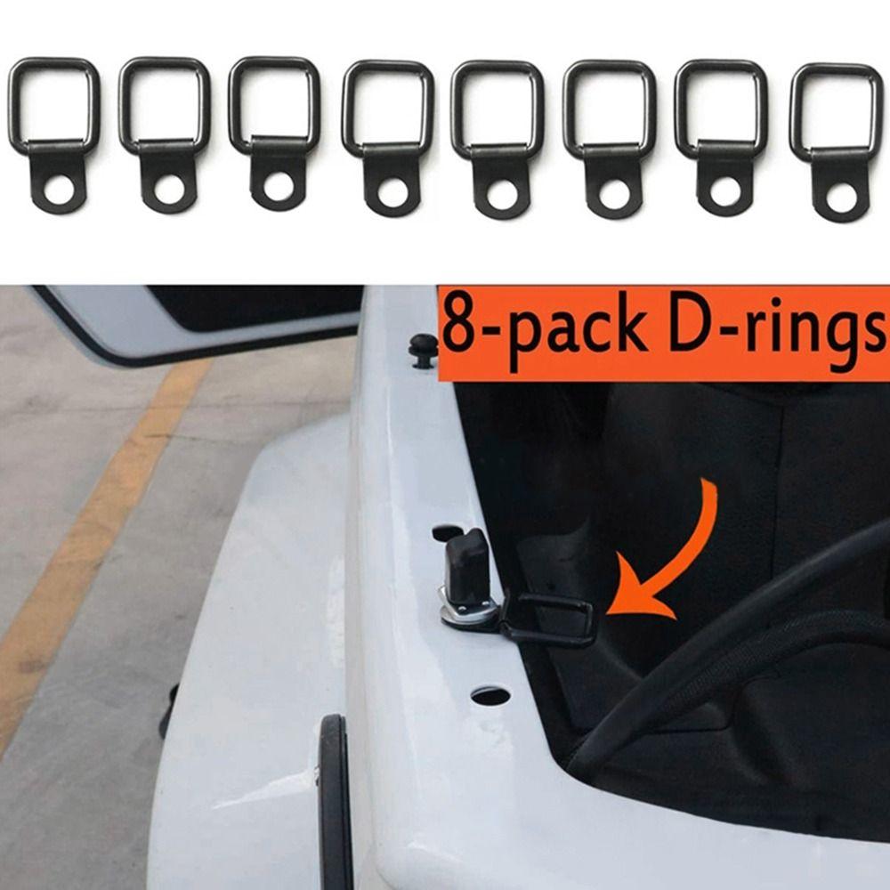 8Pcs RV Cargo Hook Tie Down Ring Trailer Anchors Metal Pull Hook Lashing Ring Heavy Load D Ring