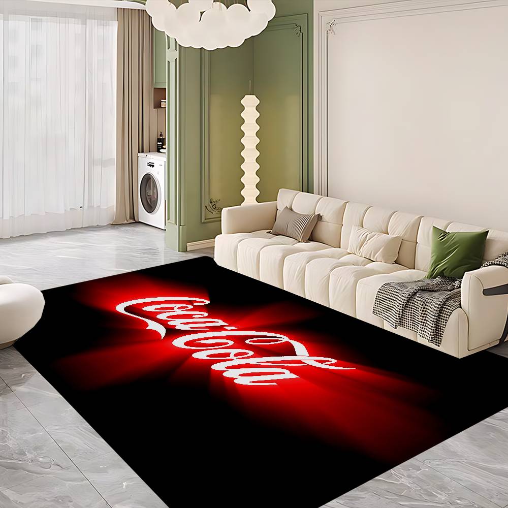 Коврик для двери C-Coca logo C-Cola Моющийся Нескользящий Коврик для зоны гостиной, дивана, стульев Кухонный коврик для двери Ковер
